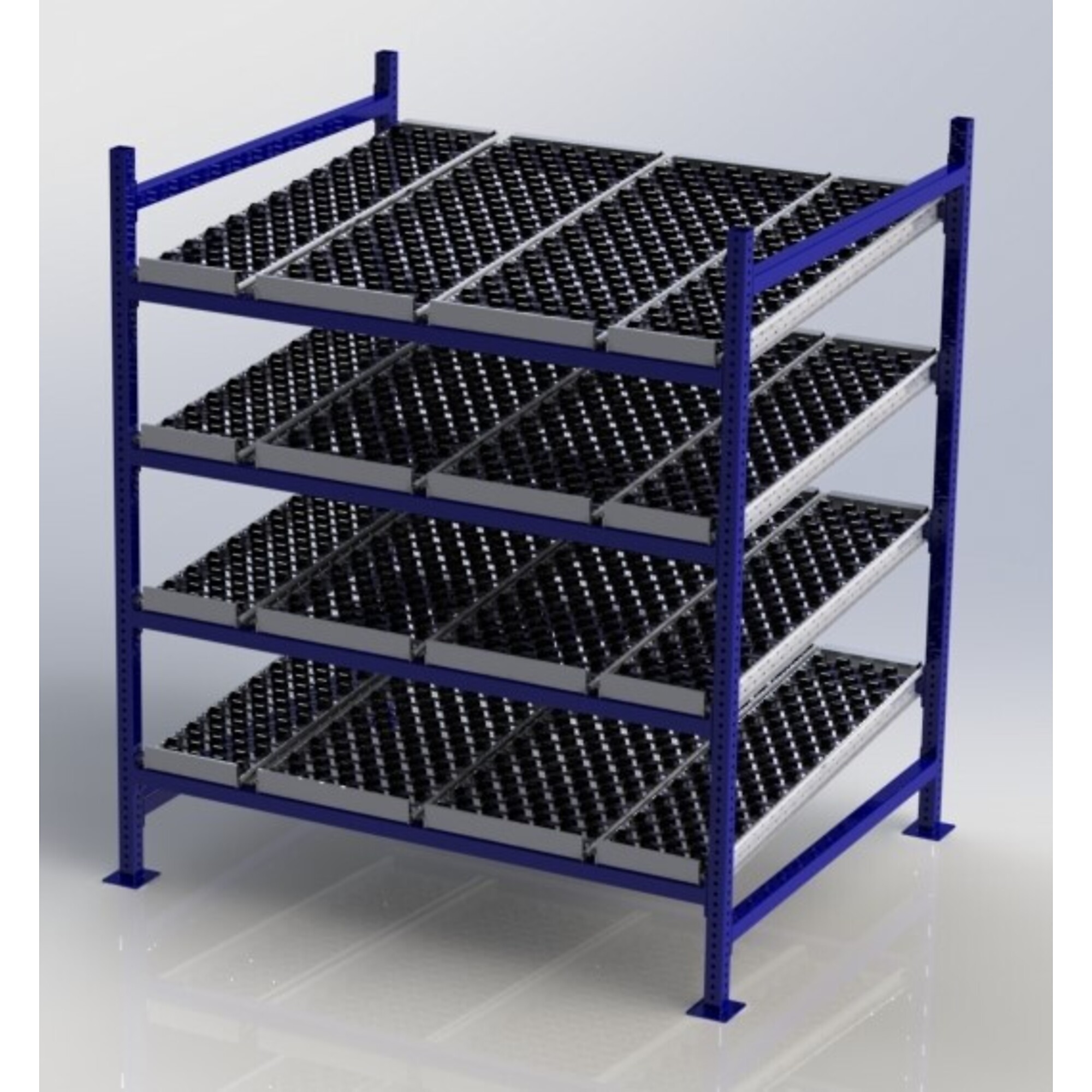 Unex, Gravity Flow Rack Starter, Overall Height 72 in, Width 60 in, Depth 48 in, Model# CF99SW60484-S